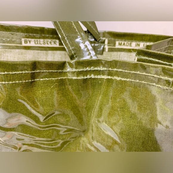 1980s Vintage Harrod's Knightsbridge PVC Vinyl Coated Fabric Shopping Tote Bag - Picture 8 of 16